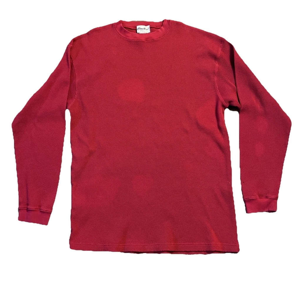 EDDIE‎ BAUER Men's Vintage  THERMAL Crew Neck Pullover XL/XG Waffle Shirt Henley - Picture 1 of 10